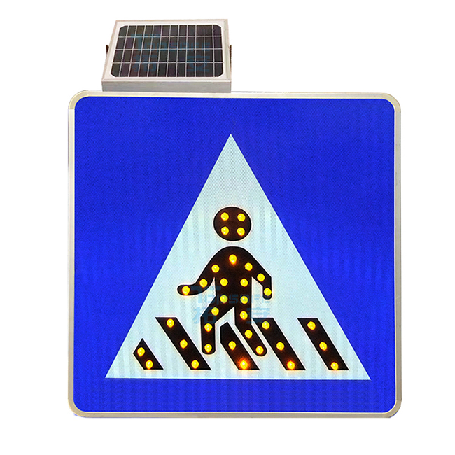 LED太阳能人行标志牌